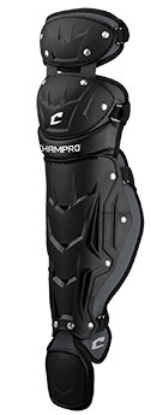 Picture of Optimus Pro Leg Guards Double Knee Senior League 14 1/2" Shin Length BLACK