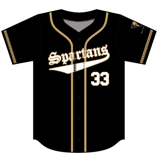 Picture of Spartan Black Jersey White Font