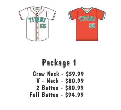 Picture of Baseball Uniform Package 1